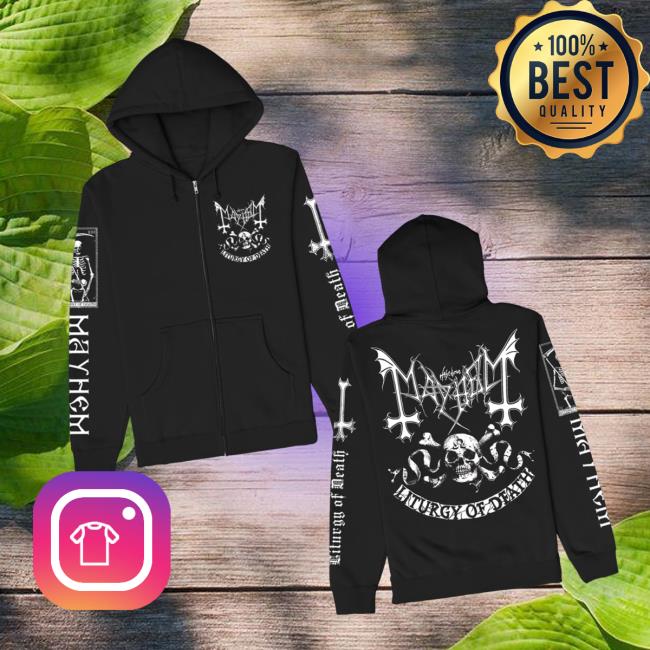 Mayhem Official Merch Store Omega Skull Zip Up Hoodie Black Mayhem Official Merch Store Omega Skull Zip Up Hoodie Black