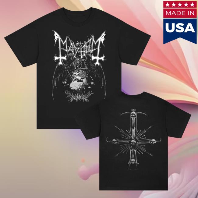 Mayhem Official Merch Store World On Fire T-Shirt Black Mayhem Official Merch Store World On Fire T-Shirt Black