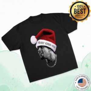 Chris Brown Shop Store Merch Merry Chris-Mas Big Head SS T-Shirt