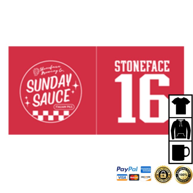 Stoneface Brewing Store Merch Sunday Sauce Football T-Shirt Stoneface Brewing Store Merch Sunday Sauce Football T-Shirt