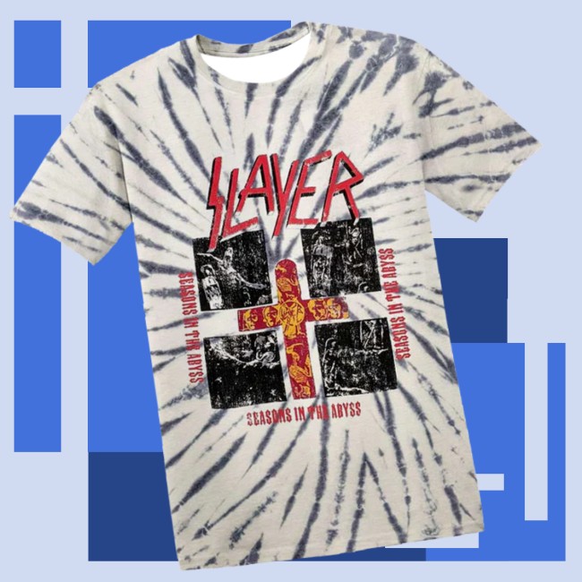 Direct Merch Store Slayer Quad Seasons Dip-Dye T-Shirt Direct Merch Store Slayer Quad Seasons Dip-Dye T-Shirt