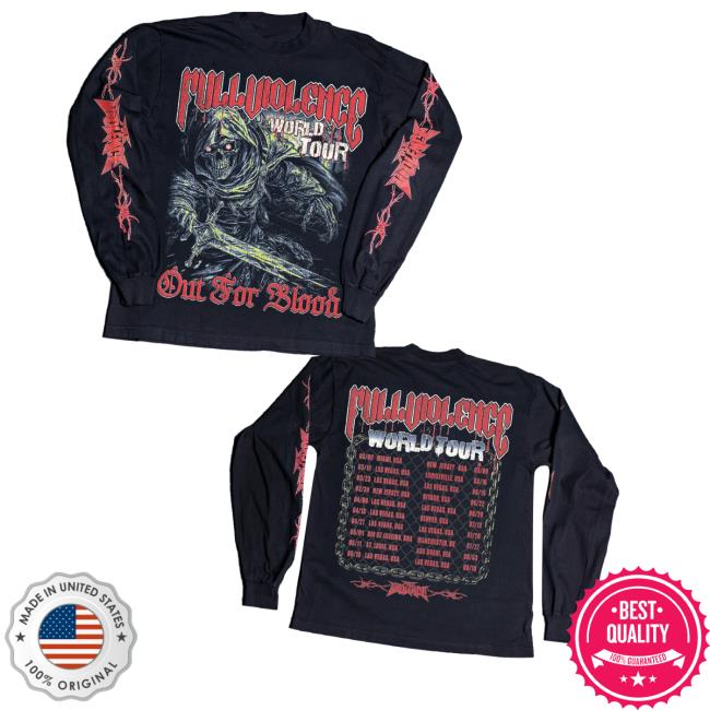 Fullviolence Merch Store Out For Blood Black Longsleeve Fullviolence Merch Store Out For Blood Black Longsleeve