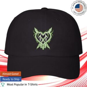 Crossed Heart Clothing Merch Store Green Heart Embroidered Dad Cap