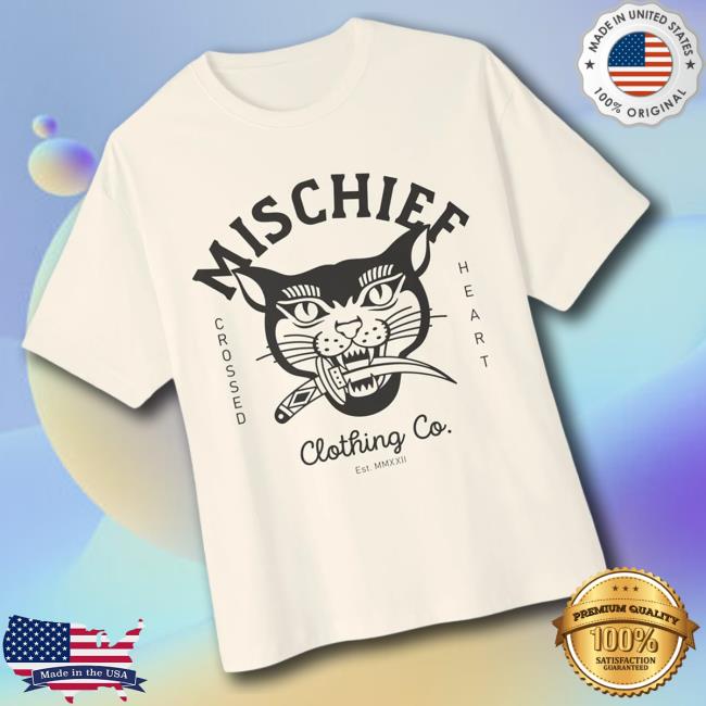 Crossed Heart Clothing Merch Store Mischief Oversized Tee Crossed Heart Clothing Merch Store Mischief Oversized Tee