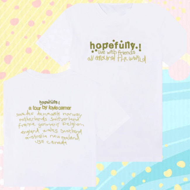 Loyle Carner Store Merch Hopefully White Tour T-Shirt Loyle Carner Store Merch Hopefully White Tour T-Shirt