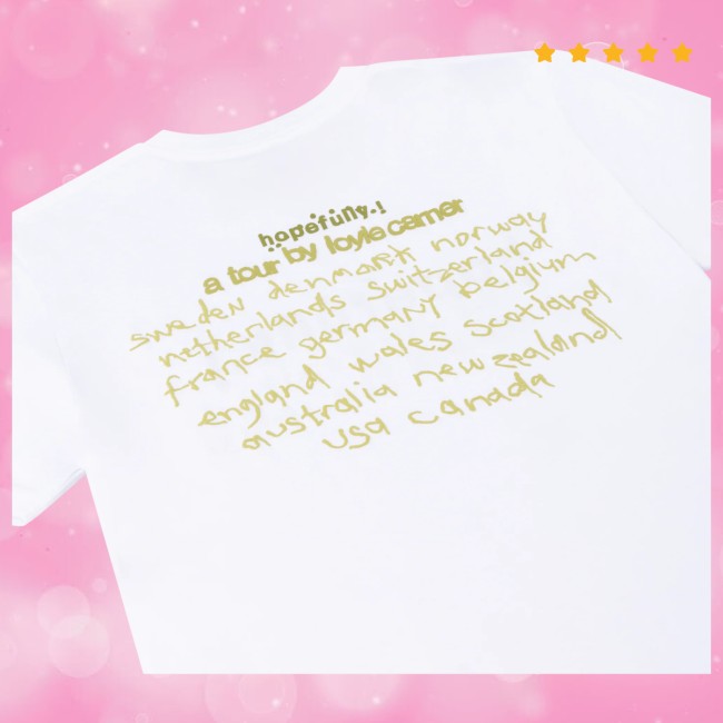 Loyle Carner Store Merch Hopefully White Tour T-Shirt Loyle Carner Store Merch Hopefully White Tour T-Shirt