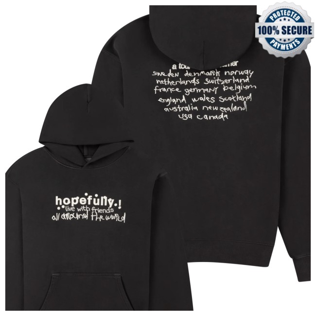 Loyle Carner Store Merch Hopefully Black Tour Hoodie Loyle Carner Store Merch Hopefully Black Tour Hoodie