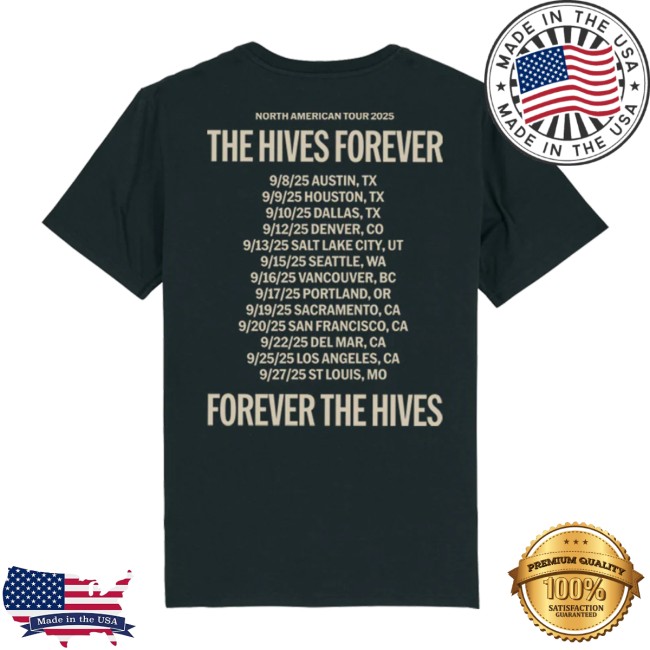 The Hives Store Merch The Hives Forever, Forever The Hives Rasterized Black T-Shirt The Hives Store Merch The Hives Forever, Forever The Hives Rasterized Black T-Shirt
