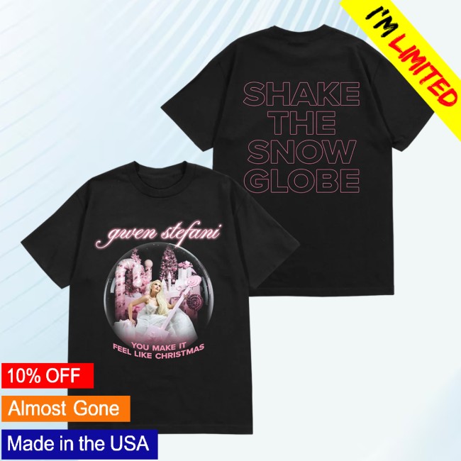 Gwen Stefani Store Merch Shake The Snow Globe Black Tee Gwen Stefani Store Merch Shake The Snow Globe Black Tee