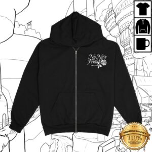 Saosin Store Merch No New Friends Rose Zip-Up Hoodie
