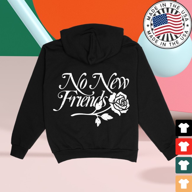 Saosin Store Merch No New Friends Rose Zip-Up Hoodie Saosin Store Merch No New Friends Rose Zip-Up Hoodie