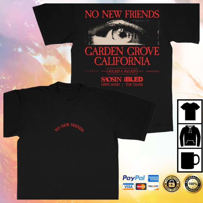 Saosin Store Merch No New Friends Lineup Tee Saosin Store Merch No New Friends Lineup Tee