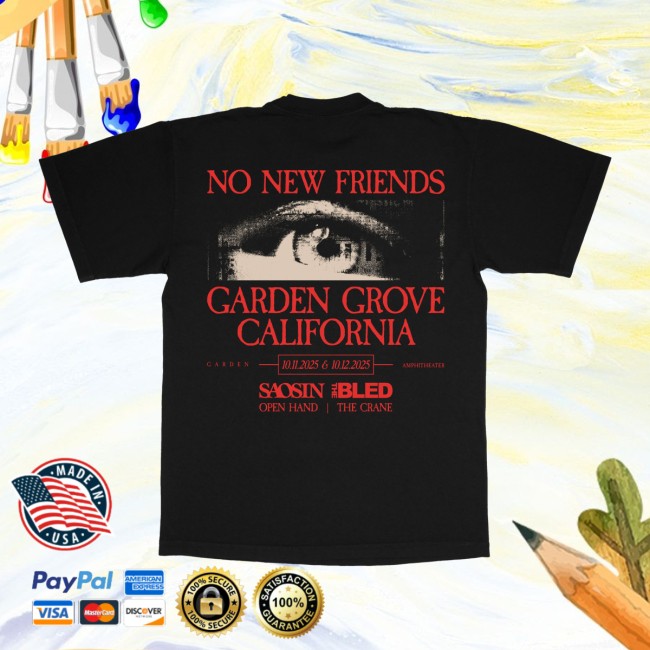 Saosin Store Merch No New Friends Lineup Tee Saosin Store Merch No New Friends Lineup Tee