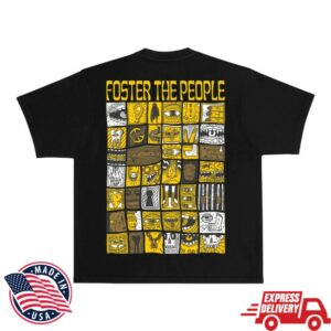 Foster The People Store Merch Block Black Tee