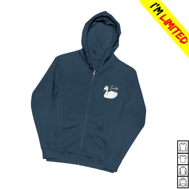 Laufey Music Store Merch Swan Zip Hoodie Laufey Music Store Merch Swan Zip Hoodie