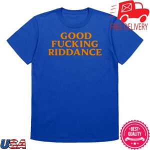 Brad Lander Wearing Good Fucking Riddance Shirt