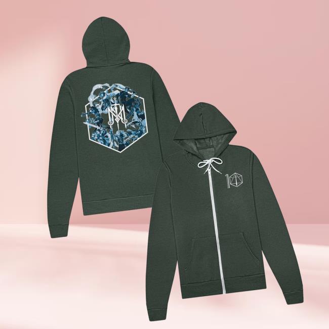 Critrole Merch Store The Mighty Nein 10 Year Anniversary Zip-Up Hoodie Critrole Merch Store The Mighty Nein 10 Year Anniversary Zip-Up Hoodie