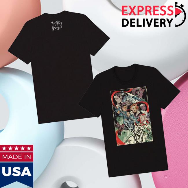 Critrole Merch Store The Mighty Nein Vintage Poster T-Shirt Critrole Merch Store The Mighty Nein Vintage Poster T-Shirt