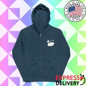 Laufey Merch Store Swan Zip Hoodie