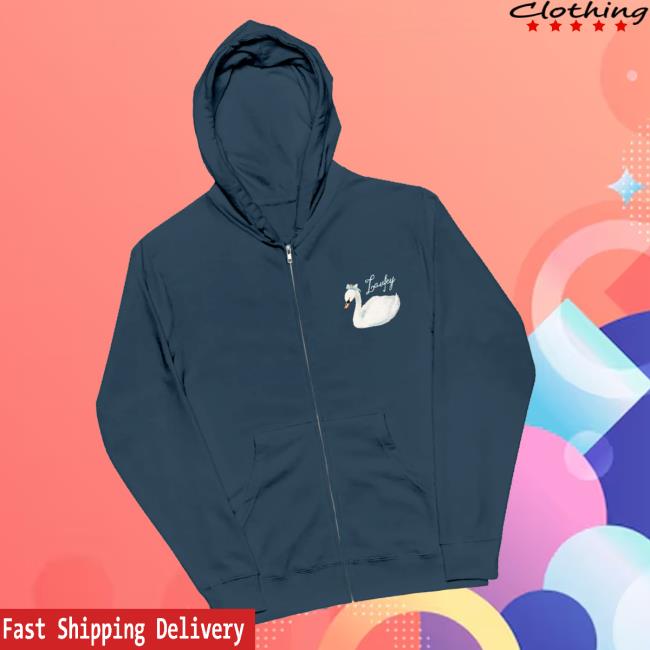 Laufey Merch Store Swan Zip Hoodie Laufey Merch Store Swan Zip Hoodie