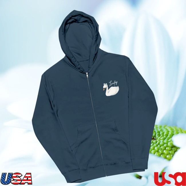 Laufey Store Merch Swan Zip Hoodie Laufey Store Merch Swan Zip Hoodie