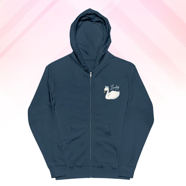 Laufey Store Merch Swan Zip Hoodie Laufey Store Merch Swan Zip Hoodie