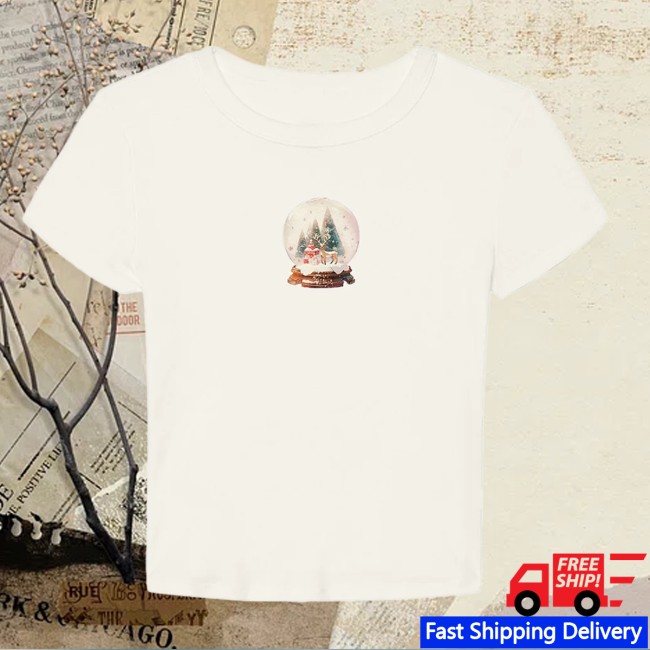 Laufey Merch Store Snow Globe Baby Tee Laufey Merch Store Snow Globe Baby Tee