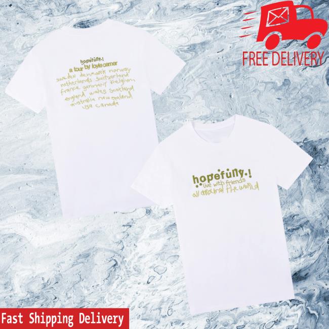 Loyle Carner Merch Store Hopefully White Tour T-Shirt Loyle Carner Merch Store Hopefully White Tour T-Shirt