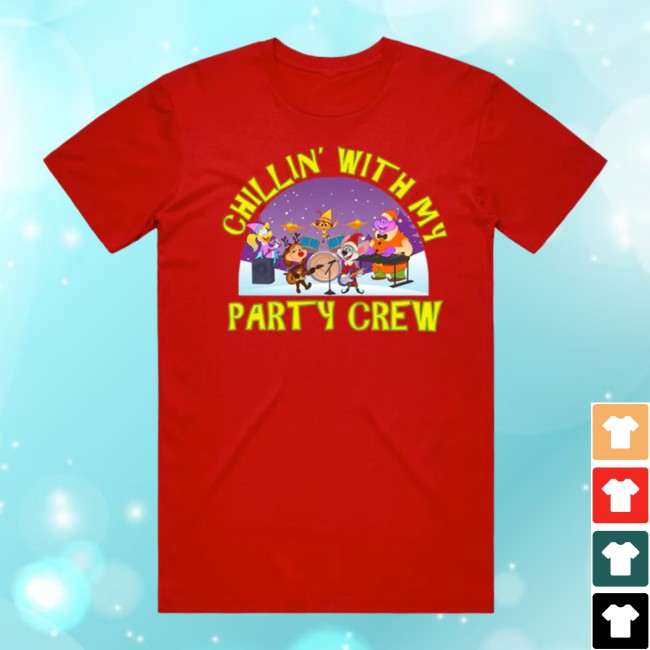 Chuck E Cheese Store Merch Chillin With My Party Crew Tee Chuck E Cheese Store Merch Chillin With My Party Crew Tee