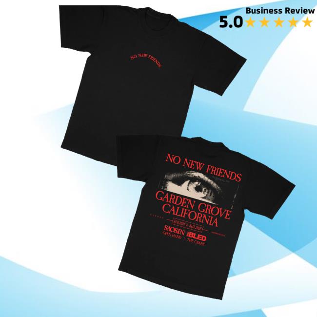 Saosin Merch Store No New Friends Lineup Tee Saosin Merch Store No New Friends Lineup Tee
