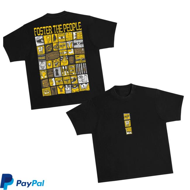 Foster The People Merch Store Block Tee Black Foster The People Merch Store Block Tee Black