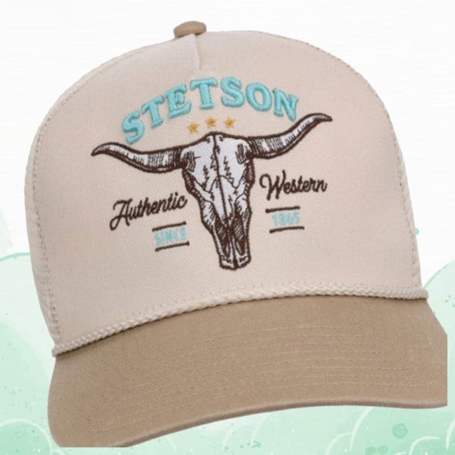 Elis Western Wear Store Merch Stetson Two-Tone Tan Steerhead Embroidered Cap Elis Western Wear Store Merch Stetson Two-Tone Tan Steerhead Embroidered Cap