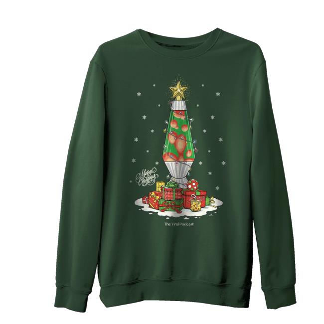 The Viral Podcast Merch Store Lava Lamp Tree Christmas Crewneck The Viral Podcast Merch Store Lava Lamp Tree Christmas Crewneck