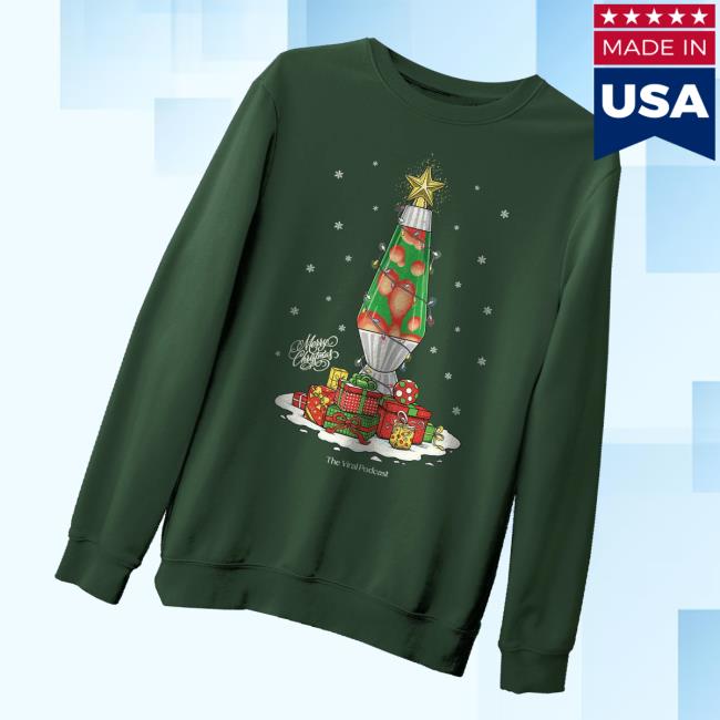 The Viral Podcast Merch Store Lava Lamp Tree Christmas Crewneck The Viral Podcast Merch Store Lava Lamp Tree Christmas Crewneck