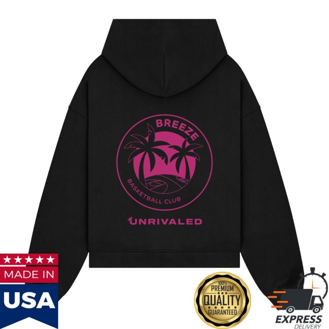 Unrivaled Store Merch Breeze Basketball Club Logo Black Hoodie Unrivaled Store Merch Breeze Basketball Club Logo Black Hoodie