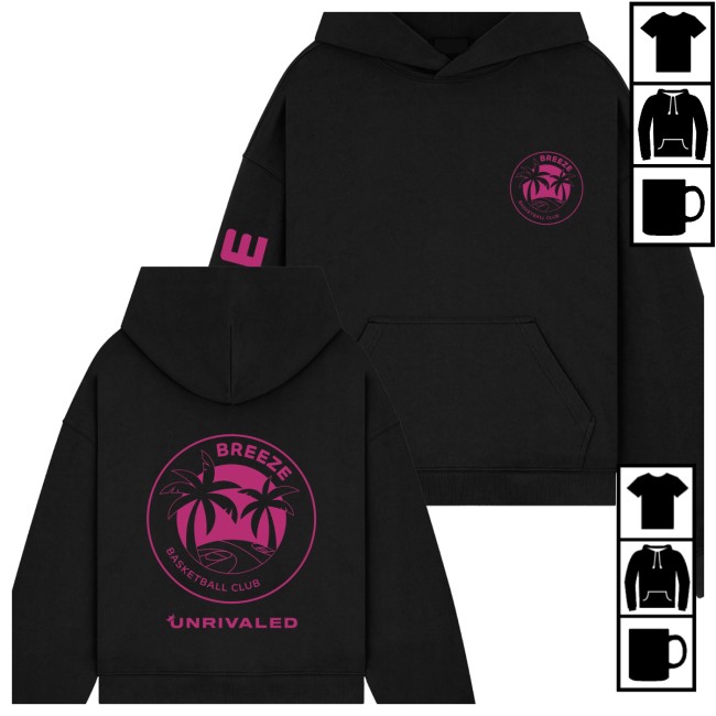 Unrivaled Store Merch Breeze Basketball Club Logo Black Hoodie Unrivaled Store Merch Breeze Basketball Club Logo Black Hoodie