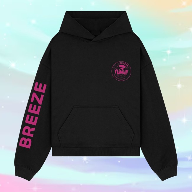 Unrivaled Store Merch Breeze Basketball Club Logo Black Hoodie Unrivaled Store Merch Breeze Basketball Club Logo Black Hoodie