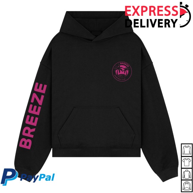 Unrivaled Store Merch Breeze Basketball Club Logo Black Hoodie Unrivaled Store Merch Breeze Basketball Club Logo Black Hoodie
