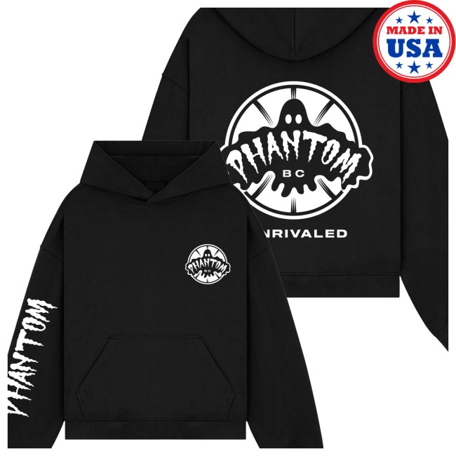 Unrivaled Store Merch Phantom Basketball Club Logo Black Hoodie Unrivaled Store Merch Phantom Basketball Club Logo Black Hoodie