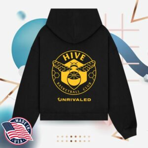 Unrivaled Store Merch Hive Basketball Club Logo Black Hoodie