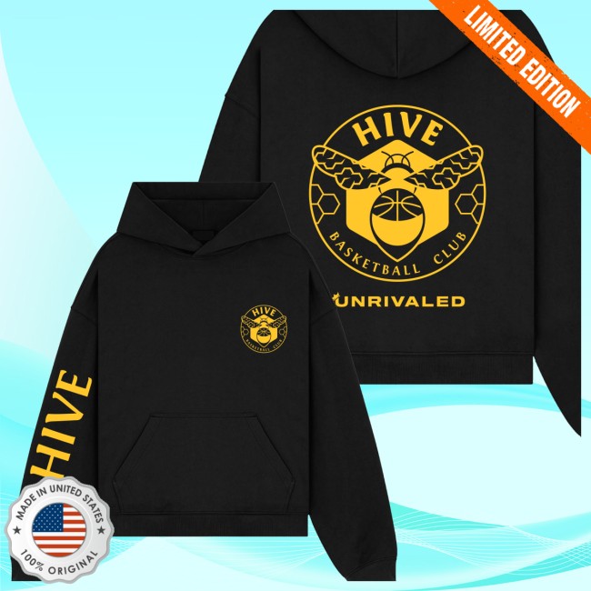 Unrivaled Store Merch Hive Basketball Club Logo Black Hoodie Unrivaled Store Merch Hive Basketball Club Logo Black Hoodie