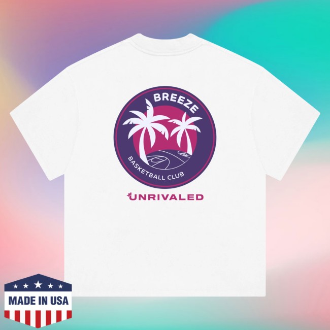 Unrivaled Store Merch Breeze Basketball Club White T-Shirt Unrivaled Store Merch Breeze Basketball Club White T-Shirt