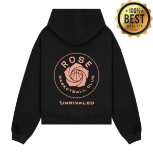Unrivaled Store Merch Rose Basketball Club Logo Black Hoodie