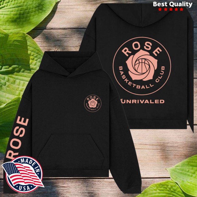 Unrivaled Store Merch Rose Basketball Club Logo Black Hoodie Unrivaled Store Merch Rose Basketball Club Logo Black Hoodie