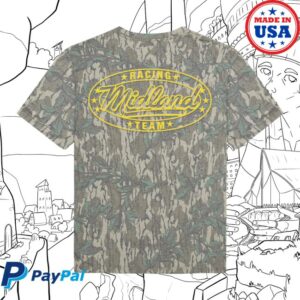 Midland Official Store Merch Burnout Wings Mossy Oak Tee