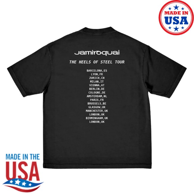 Jamiroquai Store Merch Heels Of Steel Buffalo Man Tour T-Shirt Jamiroquai Store Merch Heels Of Steel Buffalo Man Tour T-Shirt