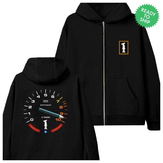 Jamiroquai Store Merch Speedometer Zip Hoodie Jamiroquai Store Merch Speedometer Zip Hoodie