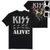 Kiss Official Store Merch Alive Track List T-Shirt 2 kenny kiss official store merch alive track list t shirt e