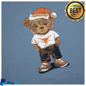 University Co Op Store Merch Texas Longhorns Santa Hat Bear Comfort Tee
