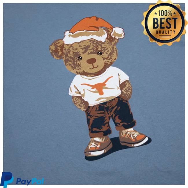 University Co Op Store Merch Texas Longhorns Santa Hat Bear Comfort Tee University Co Op Store Merch Texas Longhorns Santa Hat Bear Comfort Tee